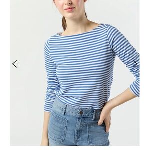 NWOT Ann Mashburn long-sleeved boatneck tee